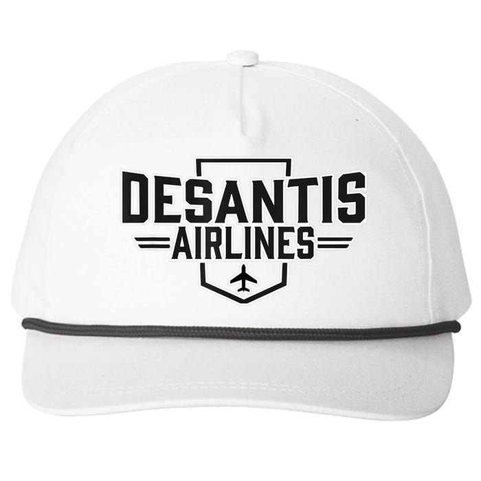 DeSantis Airlines Funny Political Meme Gift Snapback Five-Panel Rope Hat