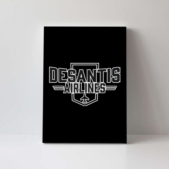 DeSantis Airlines Funny Political Meme Gift Canvas