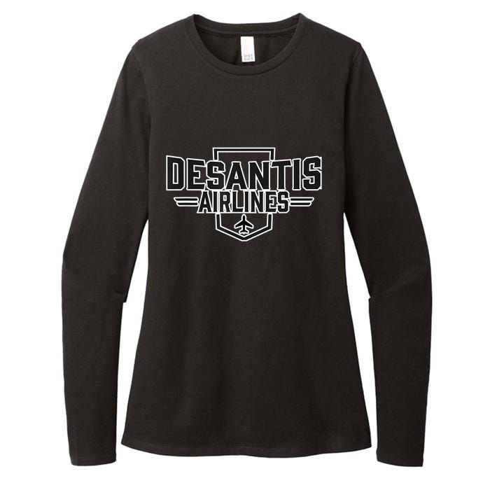 DeSantis Airlines Funny Political Meme Gift Womens CVC Long Sleeve Shirt