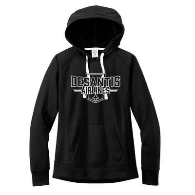 DeSantis Airlines Funny Political Meme Gift Women's Fleece Hoodie