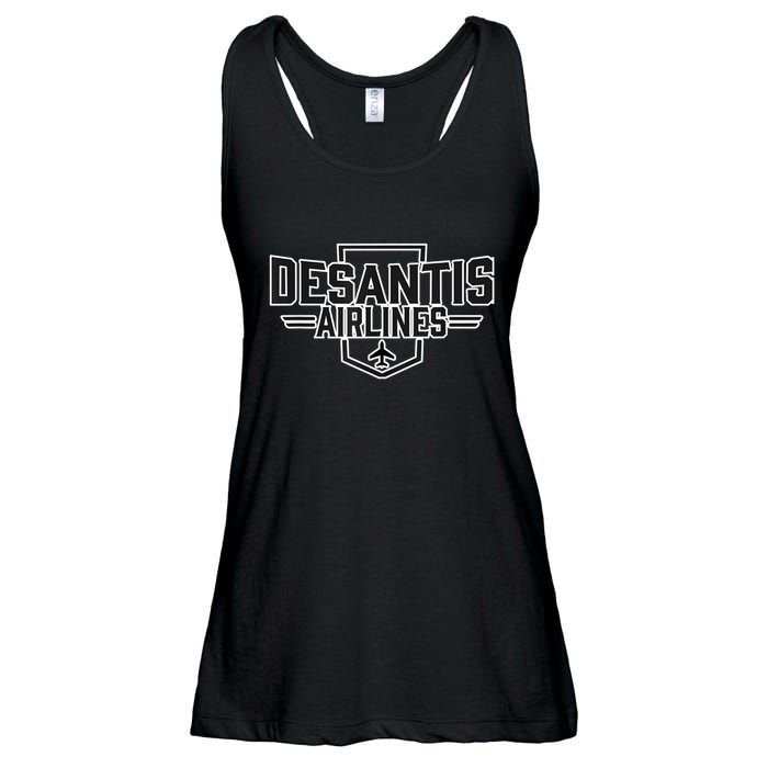 DeSantis Airlines Funny Political Meme Gift Ladies Essential Flowy Tank