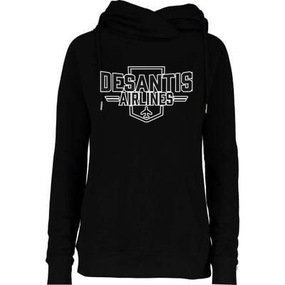 DeSantis Airlines Funny Political Meme Gift Womens Funnel Neck Pullover Hood