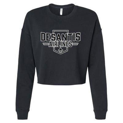 DeSantis Airlines Funny Political Meme Gift Cropped Pullover Crew