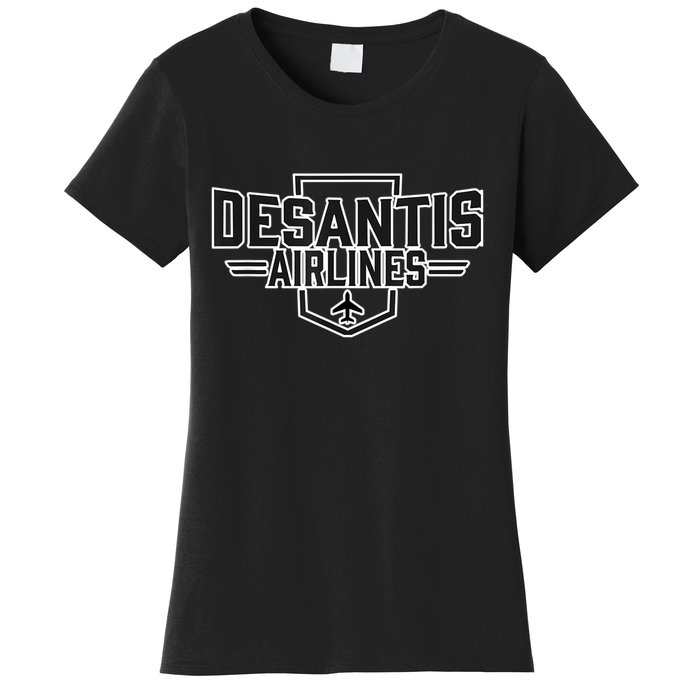 DeSantis Airlines Funny Political Meme Gift Women's T-Shirt