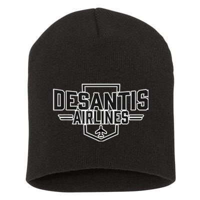 DeSantis Airlines Funny Political Meme Gift Short Acrylic Beanie