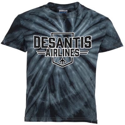 DeSantis Airlines Funny Political Meme Gift Kids Tie-Dye T-Shirt