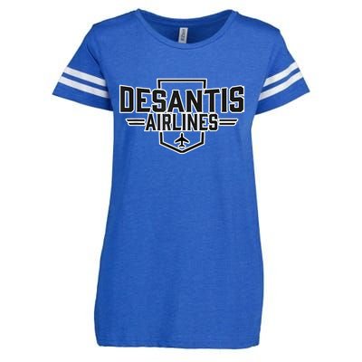 DeSantis Airlines Funny Political Meme Gift Enza Ladies Jersey Football T-Shirt