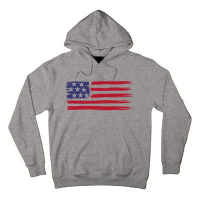 Distressed American Flag Patriotic Usa Flag 4th Of July Tall Hoodie