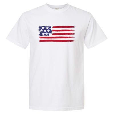 Distressed American Flag Patriotic Usa Flag 4th Of July Garment-Dyed Heavyweight T-Shirt