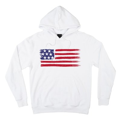 Distressed American Flag Patriotic Usa Flag 4th Of July Hoodie