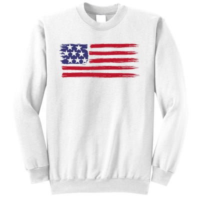 Distressed American Flag Patriotic Usa Flag 4th Of July Sweatshirt