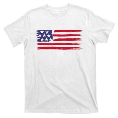 Distressed American Flag Patriotic Usa Flag 4th Of July T-Shirt