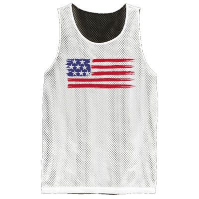 Distressed American Flag Patriotic Usa Flag 4th Of July Mesh Reversible Basketball Jersey Tank