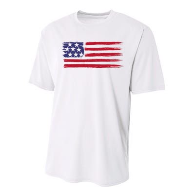 Distressed American Flag Patriotic Usa Flag 4th Of July Performance Sprint T-Shirt