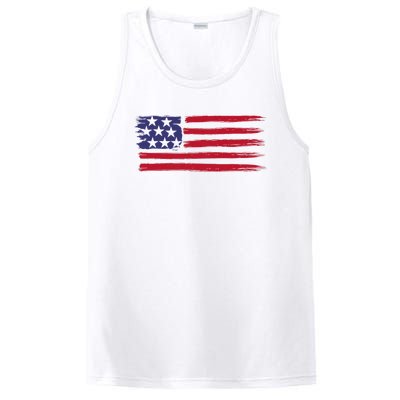 Distressed American Flag Patriotic Usa Flag 4th Of July PosiCharge Competitor Tank