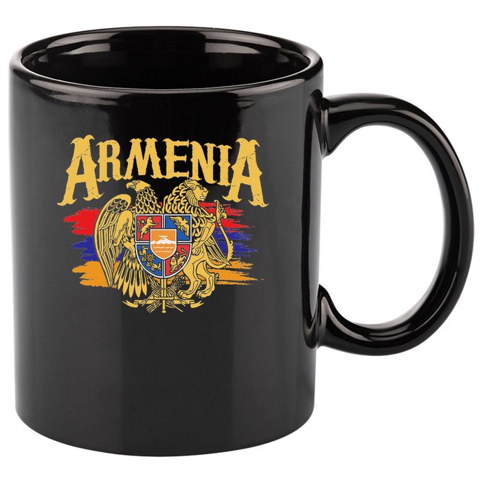 Distressed Armenia Flag Armenian Diaspora Country Nation 11oz C Handle Ceramic Mug