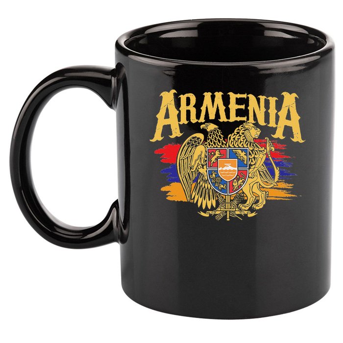 Distressed Armenia Flag Armenian Diaspora Country Nation 11oz C Handle Ceramic Mug