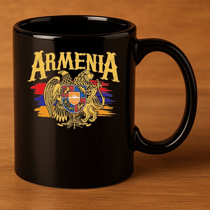 Distressed Armenia Flag Armenian Diaspora Country Nation 11oz C Handle Ceramic Mug