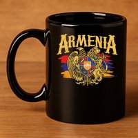 Distressed Armenia Flag Armenian Diaspora Country Nation 11oz C Handle Ceramic Mug