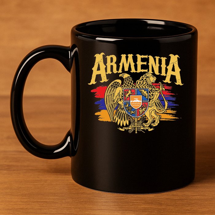 Distressed Armenia Flag Armenian Diaspora Country Nation 11oz C Handle Ceramic Mug