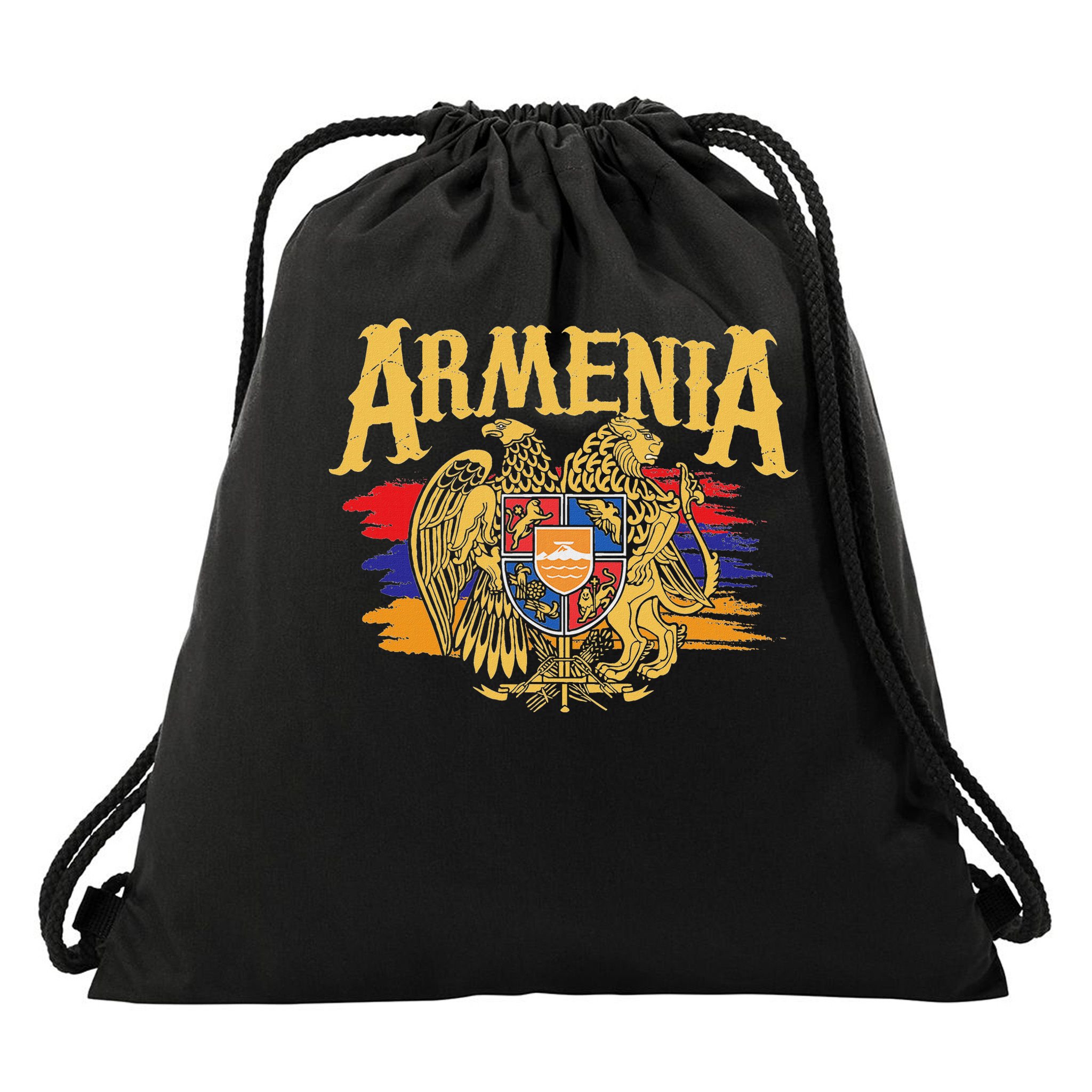 Distressed Armenia Flag Armenian Diaspora Country Nation Drawstring Bag