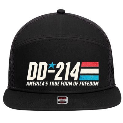 Dd214 Armed Forces Military Alumni Vintage 7 Panel Mesh Trucker Snapback Hat