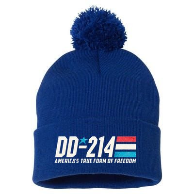 Dd214 Armed Forces Military Alumni Vintage Pom Pom 12in Knit Beanie