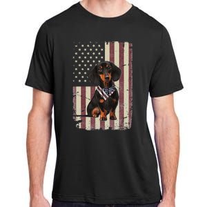 Dachshund American Flag Bandana 4th Of July Gifts Adult ChromaSoft Performance T-Shirt