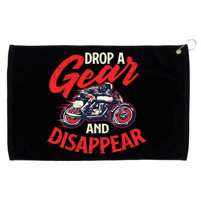 Drop A Gear And Disappear Biker Motorcycle Rider Racing Grommeted Golf Towel