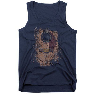 Distressed Acoustic Guitar Vintage Player Rock Roll Music Tank Top