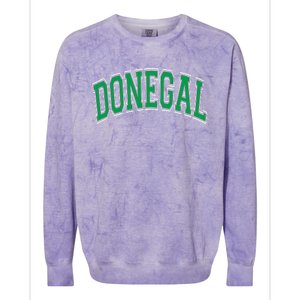 Donegal Arched Green Text Colorblast Crewneck Sweatshirt