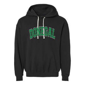 Donegal Arched Green Text Garment-Dyed Fleece Hoodie