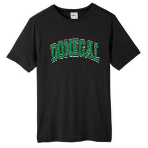 Donegal Arched Green Text Tall Fusion ChromaSoft Performance T-Shirt