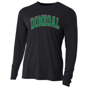 Donegal Arched Green Text Cooling Performance Long Sleeve Crew