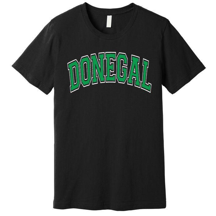 Donegal Arched Green Text Premium T-Shirt