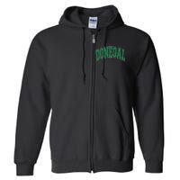 Donegal Arched Green Text Full Zip Hoodie