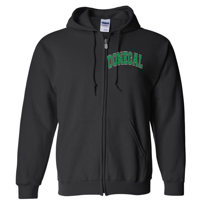 Donegal Arched Green Text Full Zip Hoodie