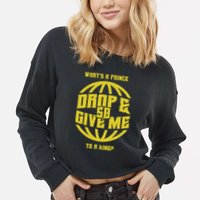 Drop And Give Me 50 Rap Beef Pushups Cropped Pullover Crew