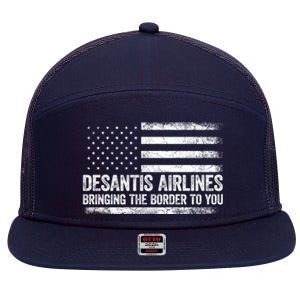 DeSantis Airlines Gifts Funny DeSantis Airlines 7 Panel Mesh Trucker Snapback Hat