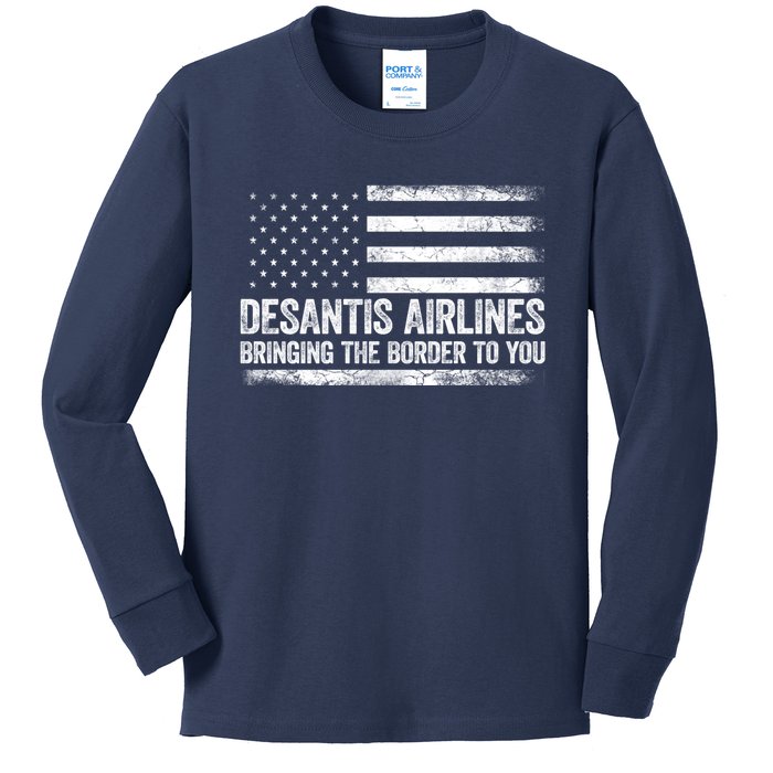 DeSantis Airlines Gifts Funny DeSantis Airlines Kids Long Sleeve Shirt