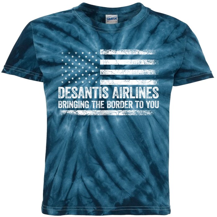 DeSantis Airlines Gifts Funny DeSantis Airlines Kids Tie-Dye T-Shirt