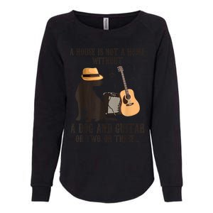 Dog And Guitar Womens California Wash Sweatshirt