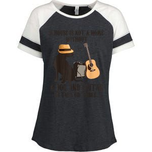 Dog And Guitar Enza Ladies Jersey Colorblock Tee