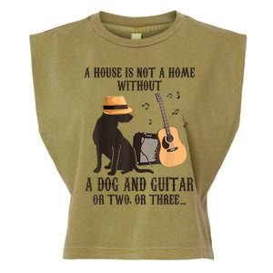 Dog And Guitar Garment-Dyed Women's Muscle Tee