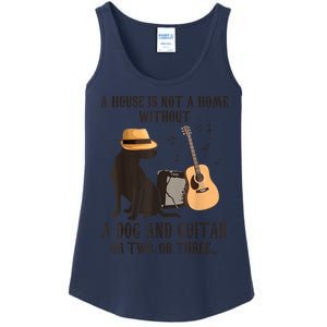 Dog And Guitar Ladies Essential Tank