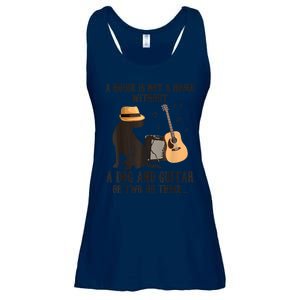 Dog And Guitar Ladies Essential Flowy Tank