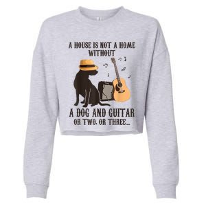 Dog And Guitar Cropped Pullover Crew