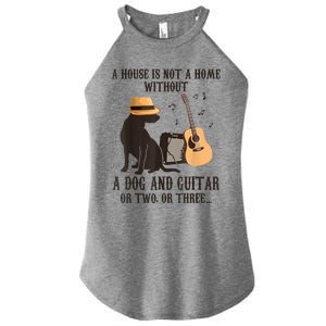 Dog And Guitar Women's Perfect Tri Rocker Tank