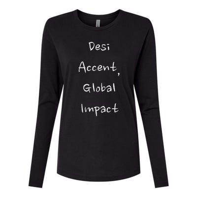 Desi Accent Global Impact Womens Cotton Relaxed Long Sleeve T-Shirt