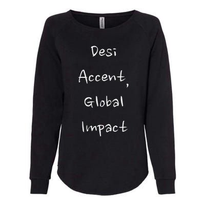 Desi Accent Global Impact Womens California Wash Sweatshirt